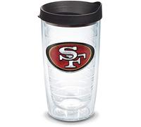Tervis Tumbler NFL San Francisco 49ers Primary Logo Tumbler with Emblem and Black Lid, Plastic, Clear