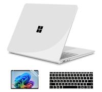 Teryeefi Clear Case for 13-inch Microsoft Surface Laptop Copilot+ PC 2025 Model 2095, Lightweight Protective Hard Shell with Keyboard Cover Screen Protector, Crystal Transparent
