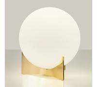 Terzani Oscar table lamp, gold-coloured, Ø 20 cm, opal glass