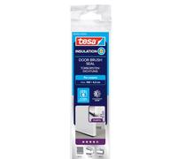 tesa 05403-00100-00 tesamoll 05403 Adhesive Draught Excluder for Bottom, Door Brush Weather Strip Seal for Textile Floors for Gaps Up to 15 mm, White, Applicable