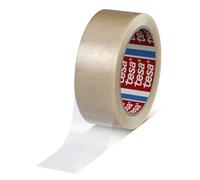tesa 4120 PVC Parcel Packing Tape - Transparent - 1 Roll - 66 m x 38 mm | Versatile PVC Packing Tape for Medium-Weight Parcels - Reliable Carton Sealing, Strong Adhesion and Quiet Unwinding