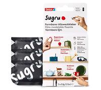 tesa 41235-00001-00 Sugru Malleable, Strong All Purpose Adhesive, 3 Pack (3 x 3.5 g) in Black, 3 x 3,5 g