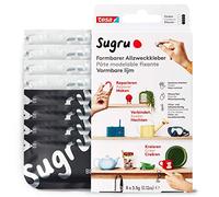 tesa 41282-00001-00 Sugru Malleable, Strong All Purpose Adhesive, 8 Pack (8 x 3.5 g) in Black & White, 8 x 3, 5 g