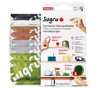 tesa 41285-00001-00 Sugru Malleable, Strong All Purpose Adhesive, 8 Pack (8 x 3.5 g) in Black, White, Green, Brown & Grey, 8 x 3,5 g