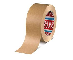 tesa 4713, paper tape, paper packing tape, packaging tape, 50 mm x 50 m (50 mm brown, 1 roll)