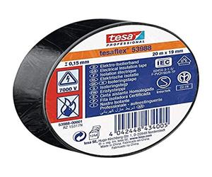 Tesa 53988-00001-00 insulating tape tesa® Professional black (L x B) 20m x 19mm