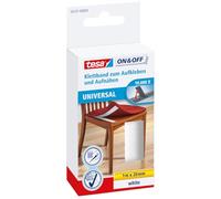 tesa 55231 On/Off Hook and Loop Sew and Stick Tape, 20mm x 1m - White 55231-00003-01