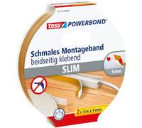 Tesa 55714-00000-00 Powerbond, White, 5m x 9mm