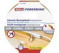 Tesa 55714-00000-00 Powerbond, White, 5m x 9mm