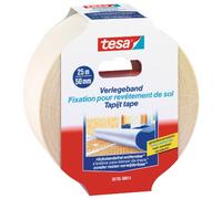 Tesa 55735-14 Flooring Tape with Residue-Free Removal, White, 25 m x 50 mm