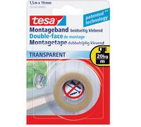 tesa® 55743 Double Sided Tape Transparent 19mm x 1.5m