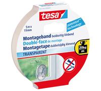 Tesa Powerbond Double-Sided Mounting Tape Transparent 5m x 19mm