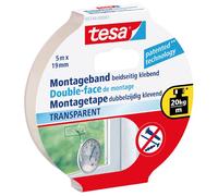 tesa® 55744 Double Sided Tape Transparent 19mm x 5m