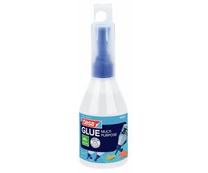 tesa 57020 Washable Multi-Purpose Clear Craft Glue for use on Paper, Card and Fabric, 100g Bottle