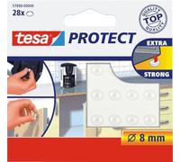 tesa 57898 Self Adhesive Door and Drawer Protection Pads, Round, Transparent