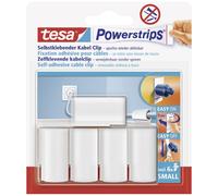Tesa 58035-00016-20 POWERSTRIPS Cable Clips White 5 pieces Self-Ad...