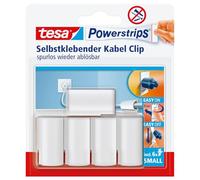 tesa 58035 Cable-Clip with Self Adhesive and Removable Powerstrips (5 Clips)