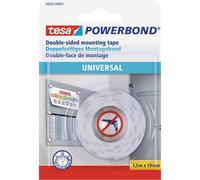 tesa 58565-00001-00 Powerbond Tape White 1.5m x 19mm Extra Strong ...