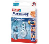 tesa Powerstrips Waterproof Removable Adhesive Strips for Bathrooms or Humid Are