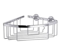 tesa Aluxx Shower Corner Shelf, high Gloss Chromed Aluminum, self-Adhesive, Adhesive mounting Technology, 92mm x 192mm x 200mm