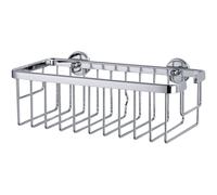 tesa Aluxx Shower Caddy - Self-adhesive, High-Gloss Chromed Aluminum Shower Basket Organizer - With tesa Power.Kit Adhesive Mounting Technology - 92 mm x 250 mm x 125 mm