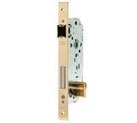 Tesa Assa Abloy 203040HL Embossing Lock for Wood Doors with Brass Cylinder Entry 40 mm, Square Front 2030