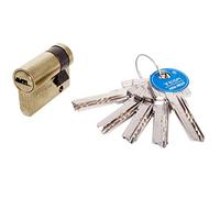 Tesa Assa Abloy M6504010L Security Cylinder, T60, Short Lid, Wrench, Brass, 40 x 10 mm