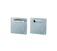 Tesa Assa Abloy mstt80vis16 Manilla Sena Square Plate, Double Handle Vertical, inox