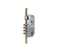 Tesa Assa Abloy R100B5SCE Cerradura seguridad monopunto R100B 4 bulones cierre y picaporte, sin cilindro, entrada de 50mm, Escudo E300L, acabado Acero esmaltado TESA E50 Without CIL.AE, Enamelled