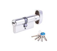 Tesa Assa Abloy T65B3540N, Security Cylinder, T60, Long Level, Key-Button, Nickel, 35 x 40 mm