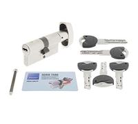 Tesa Assa Abloy TK1B4545N TK1B4545N-High Security Cylinder TK100, 45 x 45 mm, Long Lave, Key-Button, Nickel