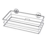 tesa Baath shower caddy, chromed steel, self-adhesive, adhesive mounting technology, 73mm x 250mm x 125mm