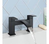 Tesa Bath Filler Black Matt Waterfall Tap