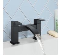 Tesa Bath Filler Black Matt Waterfall Tap