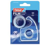 tesa Crystal Clear Tape - Transparent - Easy Cut Dispenser - 10m x 15mm | Highly transparent film with strong adhesion - tear-resistant and solvent-free - supplied with a precise handheld cutter