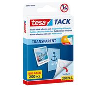 tesa Double-Sided Adhesive Pads TACK - Transparent Adhesive Strips for Mounting
