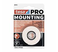 tesa DOUBLE SIDED TAPE MOUNTING PRO WALL PAINTED 1.5 m x 19 mm 66743