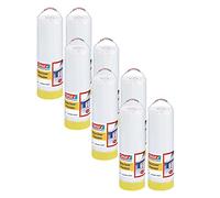 tesa Easy Cover 4365 Precision - Pack of 8 - Painter's Film with Painter's Tape for Masking and Covering during Painting - 2-in-1 Masking Tape with Film - Transparent - Each 17 m x 2.6 m
