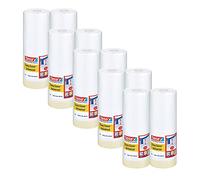 tesa Easy Cover 4368 Universal - Pack of 10 - Painter's Film with Painter's Tape for Masking and Covering for Indoor Painting Work - 2-in-1 Masking Tape with Film - Light Beige, Matte - 33 m x 1.4 m