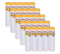 tesa Easy Cover 4402 Precision Standard - Pack of 20 - Painter's Film with Painter's Tape for Masking and Covering - 2-in-1 Masking Tape with Film - Colourless - Each 33 m x 2.1 m