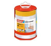 tesa Easy Cover PerfectPlus Dispenser M - 2in1 masking film with Washi tape and dispenser - for clean, precise cuts - with blade cover - 33 m x 0.55 m