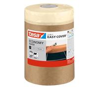 tesa Easy Cover UNIVERSAL Paper - 2in1 painter's masking paper with self-adhesive masking tape for painting and renovations - 20 m x 15 cm