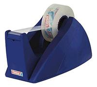 tesa Easy Cut Desk Dispenser Professional - Refillable, Nonslip Tape Dispenser for Adhesive Tape Rolls Up to 33 m x 19 mm - Blue
