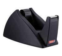 tesa Easy Cut Desk Dispenser Professional - Refillable, Nonslip Tape Dispenser for Adhesive Tape Rolls Up to 33 m x 19 mm - Black