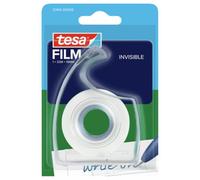 tesa Easy Cut Hand Dispenser - Invisible Tape - Transparent - 33m x 19mm | Copy-neutral film, 33 m x 19 mm - quiet to unroll, UV- and age-resistant - supplied with a transparent handheld cutter