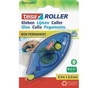 Tesa ECOLOGO Non-Permanent Roller, Red, 8.5m, Synthetic Rubber/Acrylic, Extra Strong, Tear Resistant, Paper, Cardboard, Photos, Plastic