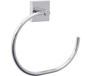 tesa Ekkro towel ring, high gloss chromed metal, self-adhesive, adhesive mounting technology, 175mm x 195mm x 45mm