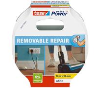 tesa extra Power Eco Repair Tape - High-Performance Duct Tape for Manual Work, Fixing, Labelling - Natural Fibres - 10 m x 38 mm - White
