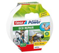 tesa extra Power Eco Repair Tape with Natural Fibres - White - 20 m x 38 mm