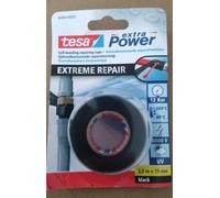 Tesa Extra Power Extreme Repair Black Repair Tape 2.5m x 19 mm Self Bond FastP&P